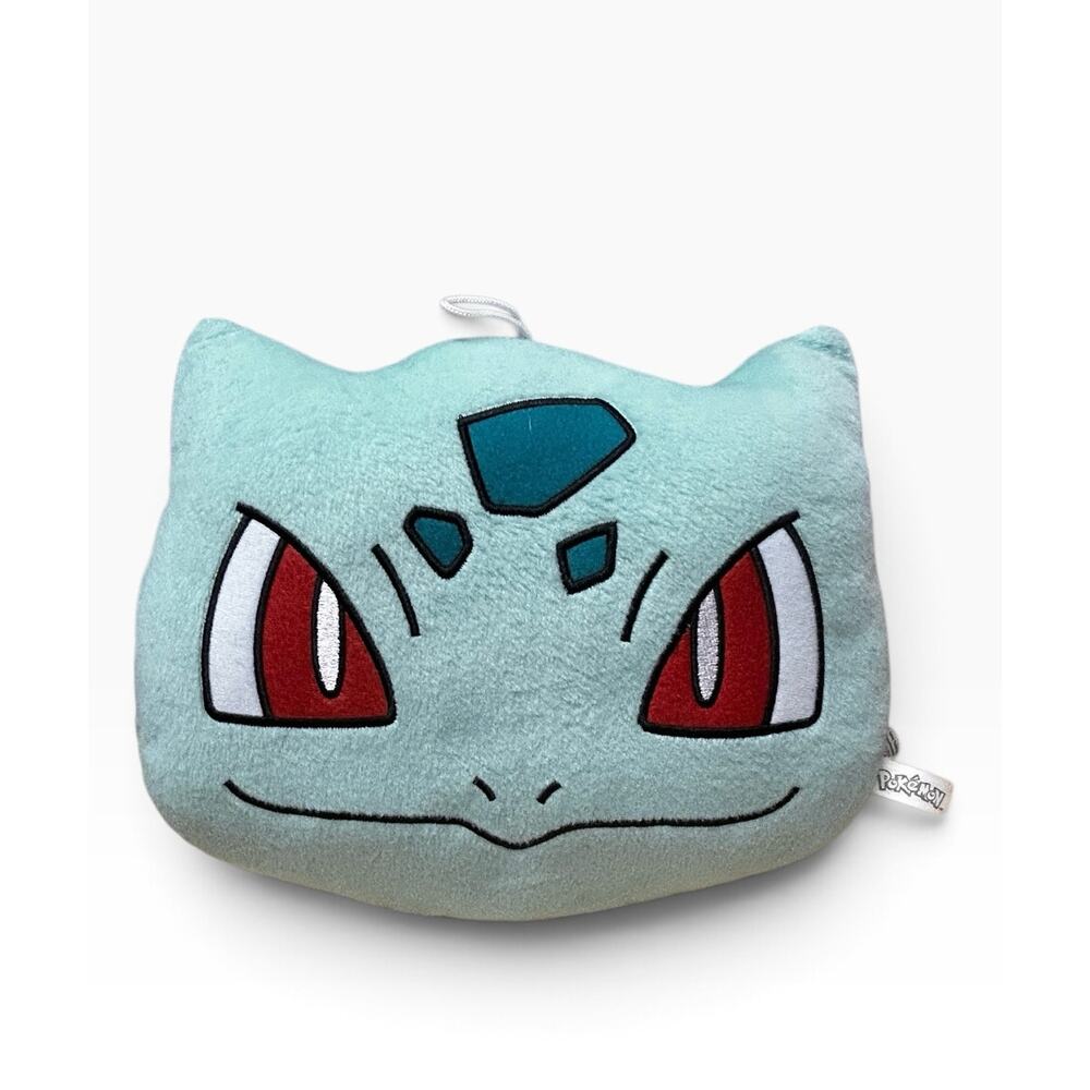 Bulbasaur Face pillow 8" x 11" Plush Toy Factory Pokemon Game Nintendo 2018